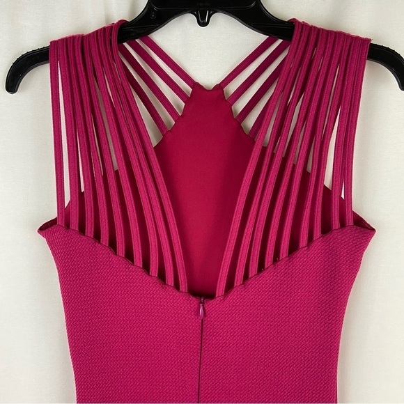 Dress the Population Gwen in Pop Pink Strappy Bodycon Dress Size Extra Small - Picture 6 of 9